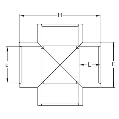 Croix PVC à 90° - PLASSON
