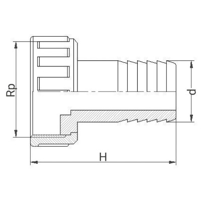 Douille PVC cannelée taraudée - PLASSON