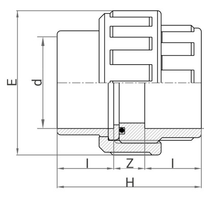 Manchon PVC union 3 pièces - Joints EPDM - PLASSON