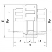 Manchon PVC union 3 pièces taraudé - PLASSON