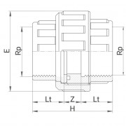 Manchon PVC union 3 pièces taraudé - PLASSON