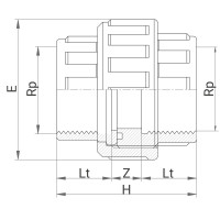 Manchon PVC union 3 pièces taraudé - PLASSON