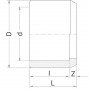 Réduction PVC simple - Mâle à coller sur D - Femelle à coller sur d réduit - PLASSON
