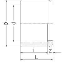 Réduction PVC simple - Mâle à coller sur D - Femelle à coller sur d réduit - PLASSON