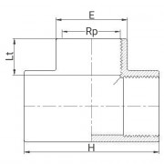 Té PVC à 90° taraudé - PLASSON