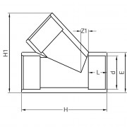 Té PVC égal à 45° - PLASSON
