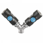 Distributeur fixe à 2 directions fileté femelle cylindrique