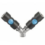 Distributeur fixe à 2 directions fileté femelle cylindrique