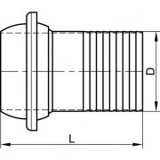 Raccord sphérique mâle chemisé inox 304 - Euro Rapid