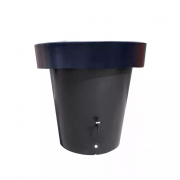 Cuve décorative de récupération d'eau 400 L noire, grise et taupe