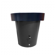 Cuve décorative de récupération d'eau 400 L noire, grise et taupe