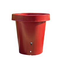 Cuve décorative de récupération d'eau 400 L rouge, orange ou jaune