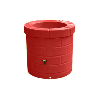 Cuve décorative imitation puits 340 L, rouge, orange ou jaune