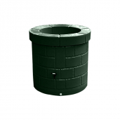 Cuve décorative imitation puits 340 L vert foncé, noir, gris ou blanc