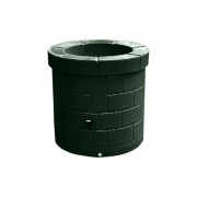 Cuve décorative imitation puits 340 L vert foncé, noir, gris ou blanc