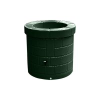 Cuve décorative imitation puits 340 L vert foncé, noir, gris ou blanc