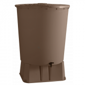 Récupérateur d'eau rond 350 L marron avec ou sans support