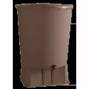 Récupérateur d'eau rond 500 L marron avec ou sans support Récupérateur d'eau rond 500 L marron avec ou sans support