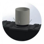 Rehausse fixe h. 500 mm x Ø 500 mm en PVC
