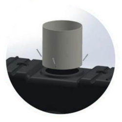 Rehausse fixe h. 500 mm x Ø 500 mm en PVC