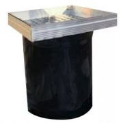 Rehausse télescopique h. 700 mm avec couvercle à paver 600 x 600 mm