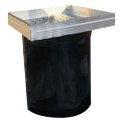 Rehausse télescopique h. 700 mm avec couvercle à paver 700 x 700 mm