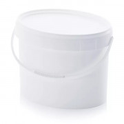 Seau ovale 18,8 litres avec couvercle hermétique - Anse plastique