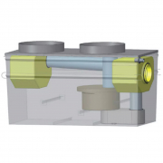 Séparateur à hydrocarbures en acier avec ByPass 10 L/s  - 1000 L