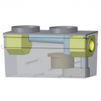 Séparateur à hydrocarbures en acier avec ByPass 35 L/s  - 3500 L