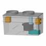 Séparateur à hydrocarbures en acier sans ByPass 35 L/s  - 3500 L