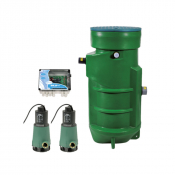 Poste de relevage pour eaux usées domestiques, 2 pompes 400 L - 7m