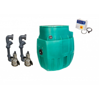 Station de relevage 2 pompes pour eaux chargée WC, 420 L - 7,5m Sanirel 420
