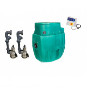 Station de Relevage 2 Pompes pour Eaux Chargée WC, 420 L – Technirel