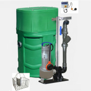 Station de relevage individuelle avec barre de guidage SANIREL 250 MONO - 340 L - 7,7 m