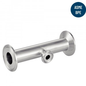 Té avec manchette courte inox 316L - Raccordement fiable