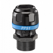 PPS1 MM - Raccord droit aluminium fileté mâle conique pour tubes
