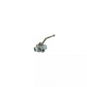 Vanne à sphère haute pression type hydraulique 3 voies en L Femelle