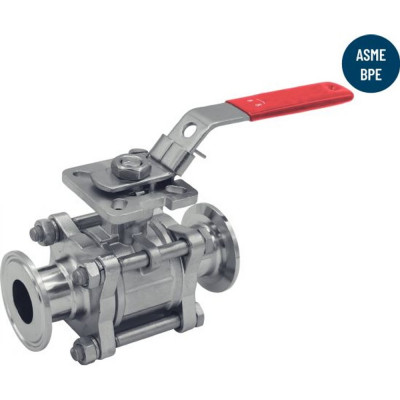 Vanne à boule 3 pièces hygiénique clamp pour l'industrie