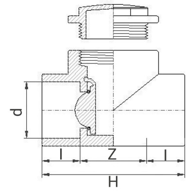Clapet anti-retour PVC à battant à coller - PLASSON