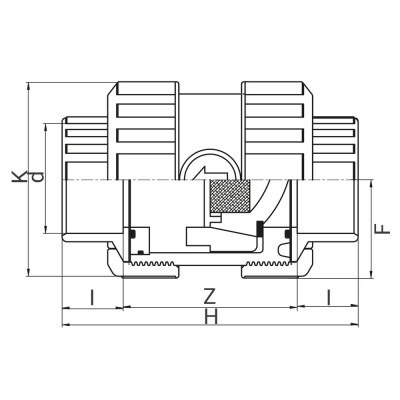 Clapet de retenue PVC à coller avec protection PTFE sur le ressort - Joints FPM - PLASSON