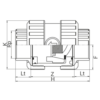 Clapet de retenue PVC taraudé - Joints FPM - PLASSON