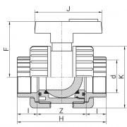 Vanne PVC BI-STOP à coller - Joints FPM - PLASSON