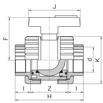 Vanne PVC TEKNICA à coller - Joints EPDM - PLASSON