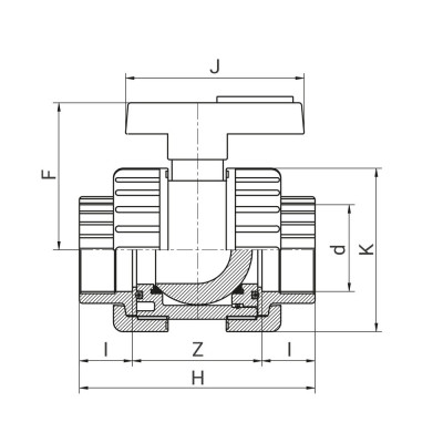 Vanne PVC TEKNICA+ à coller - Joints EPDM - PLASSON