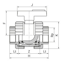 Vanne PVC TEKNICA taraudée - Joints EPDM - PLASSON Vanne PVC TEKNICA taraudée - Joints EPDM - PLASSON
