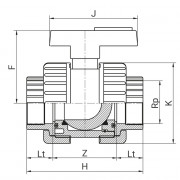 Vanne PVC TEKNICA+ taraudée - Joints EPDM - PLASSON