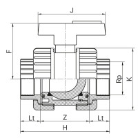 Vanne PVC TEKNICA+ taraudée - Joints EPDM - PLASSON Vanne PVC TEKNICA+ taraudée - Joints EPDM - PLASSON