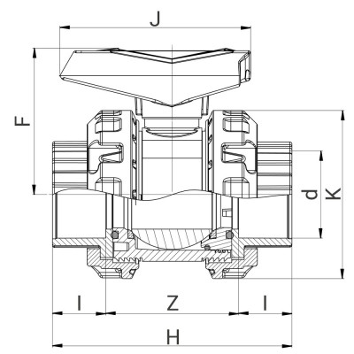 Vanne Piscine SwimTEK à coller - Joints EPDM - PLASSON