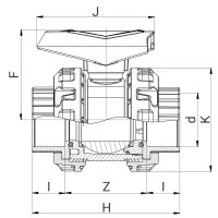 Vanne Piscine SwimTEK à coller - Joints EPDM - PLASSON