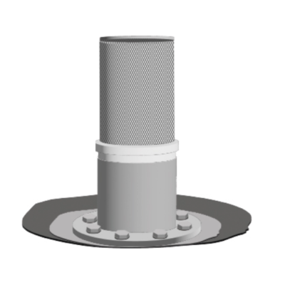 Bride avec crépine d'aspiration inox DN 100